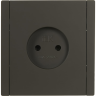 Розетка IEK FORTEPIANO без заземления, с защитными шторками, винтовое крепление, 10А FP317 серый FP-R13-10-K03 FP-R10-10-K03